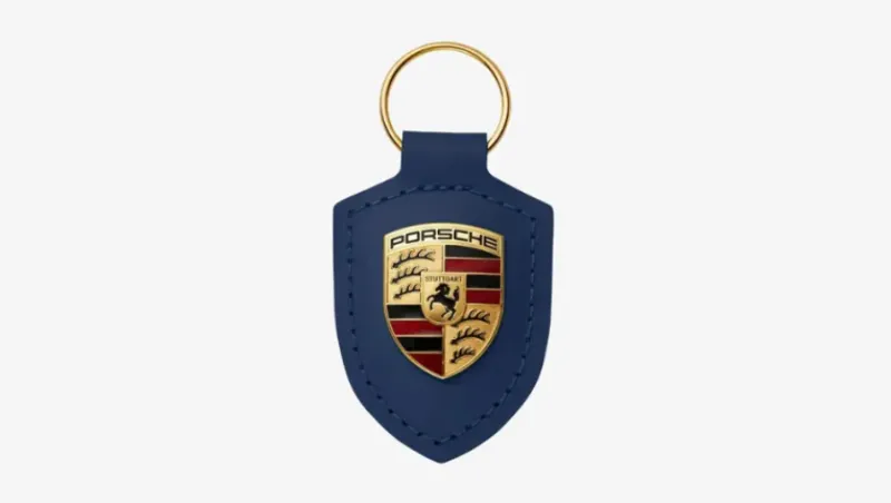Breloc Porsche piele albastru